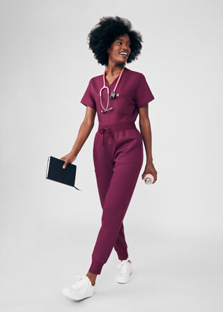 Wine Beyond Core 2-Pocket V-Neck Top Scrubs
