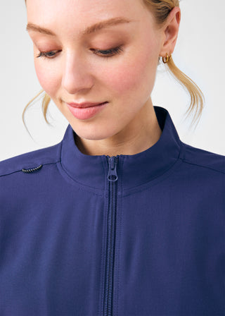 Navy Beyond Happy 3-Pocket Jacket Scrubs