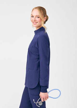 Navy Beyond Happy 3-Pocket Jacket Scrubs
