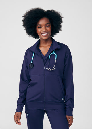 Navy Beyond Cozy 2-Pocket Jacket Scrubs