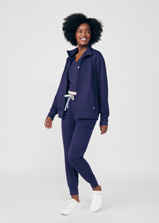 Navy Beyond Cozy 2-Pocket Jacket Scrubs