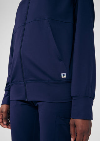 Navy Beyond Cozy 2-Pocket Jacket Scrubs