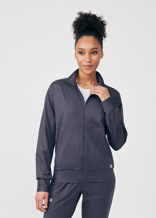 Pewter Beyond Cozy 2-Pocket Jacket Scrubs