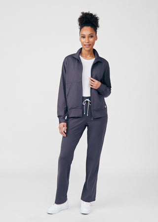 Pewter Beyond Cozy 2-Pocket Jacket Scrubs