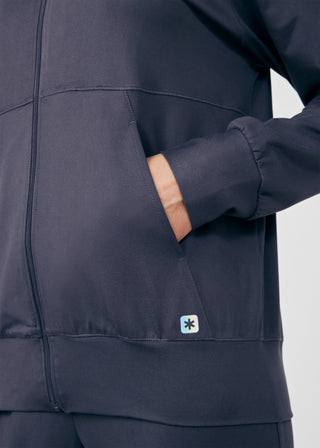 Pewter Beyond Cozy 2-Pocket Jacket Scrubs