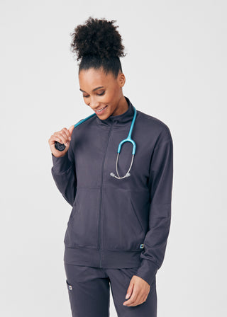 Pewter Beyond Cozy 2-Pocket Jacket Scrubs