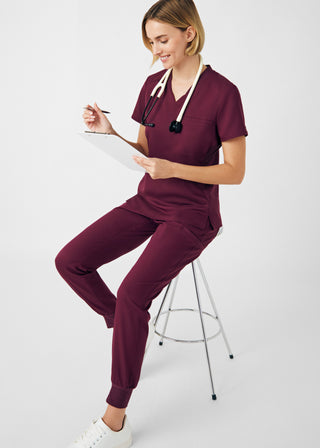 Wine VIBE Jogger Pants Scrubs