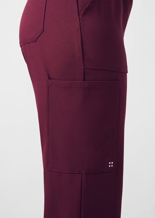 Wine VIBE Cargo Pants Scrubs
