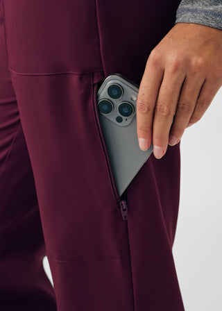 Wine VIBE Cargo Pants Scrubs