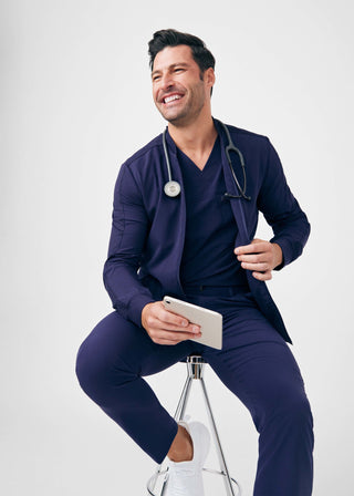 Navy CRFT 3-Pocket Jacket Scrubs