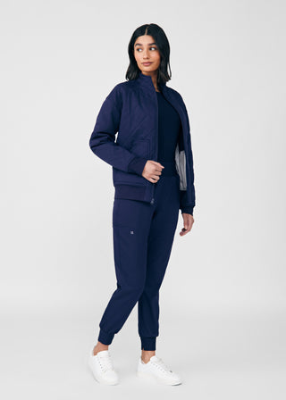 Navy VIBE 3-Pocket Jacket Scrubs