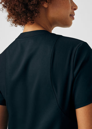 Black VIBE 2-Pocket V-Neck Top Scrubs