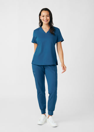 Caribbean VIBE 2-Pocket V-Neck Top Scrubs
