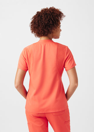 Coral Sunset VIBE 2-Pocket V-Neck Top Scrubs