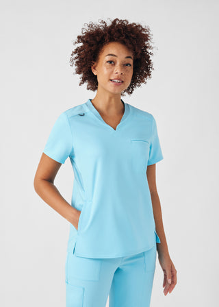 Island Blue VIBE 2-Pocket V-Neck Top Scrubs