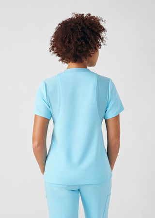 Island Blue VIBE 2-Pocket V-Neck Top Scrubs