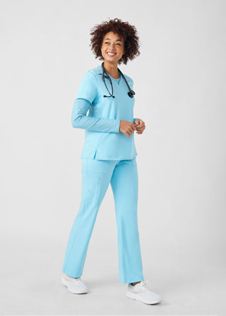 Island Blue VIBE 2-Pocket V-Neck Top Scrubs