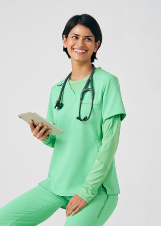Mint Julep VIBE 2-Pocket V-Neck Top Scrubs