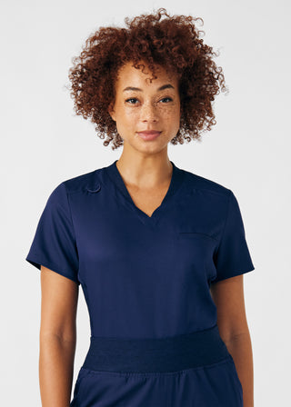 Navy VIBE 2-Pocket V-Neck Top Scrubs