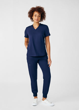 Navy VIBE 2-Pocket V-Neck Top Scrubs