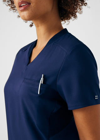 Navy VIBE 2-Pocket V-Neck Top Scrubs
