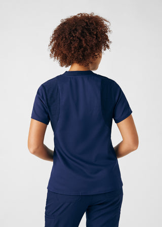 Navy VIBE 2-Pocket V-Neck Top Scrubs