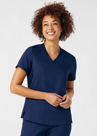 Navy VIBE 2-Pocket V-Neck Top Scrubs