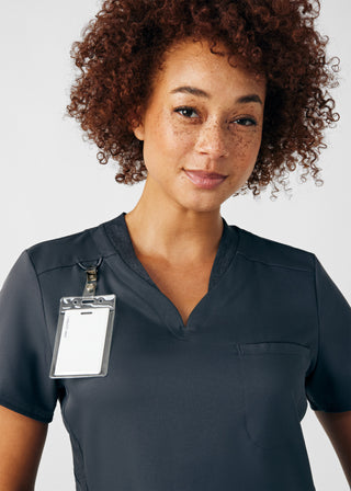 Pewter VIBE 2-Pocket V-Neck Top Scrubs