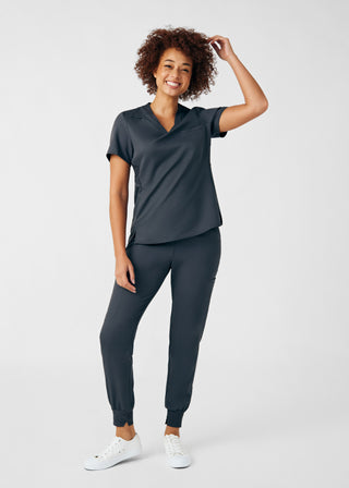 Pewter VIBE 2-Pocket V-Neck Top Scrubs