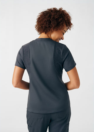 Pewter VIBE 2-Pocket V-Neck Top Scrubs