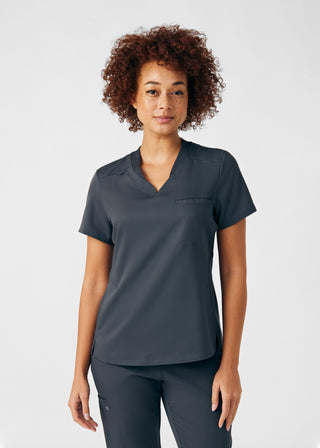 Pewter VIBE 2-Pocket V-Neck Top Scrubs