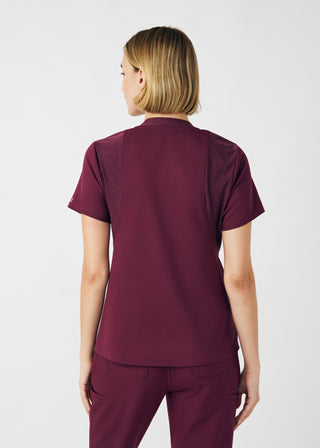 Wine VIBE 2-Pocket V-Neck Top Scrubs
