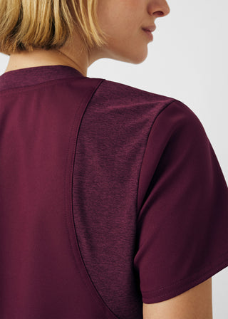 Wine VIBE 2-Pocket V-Neck Top Scrubs