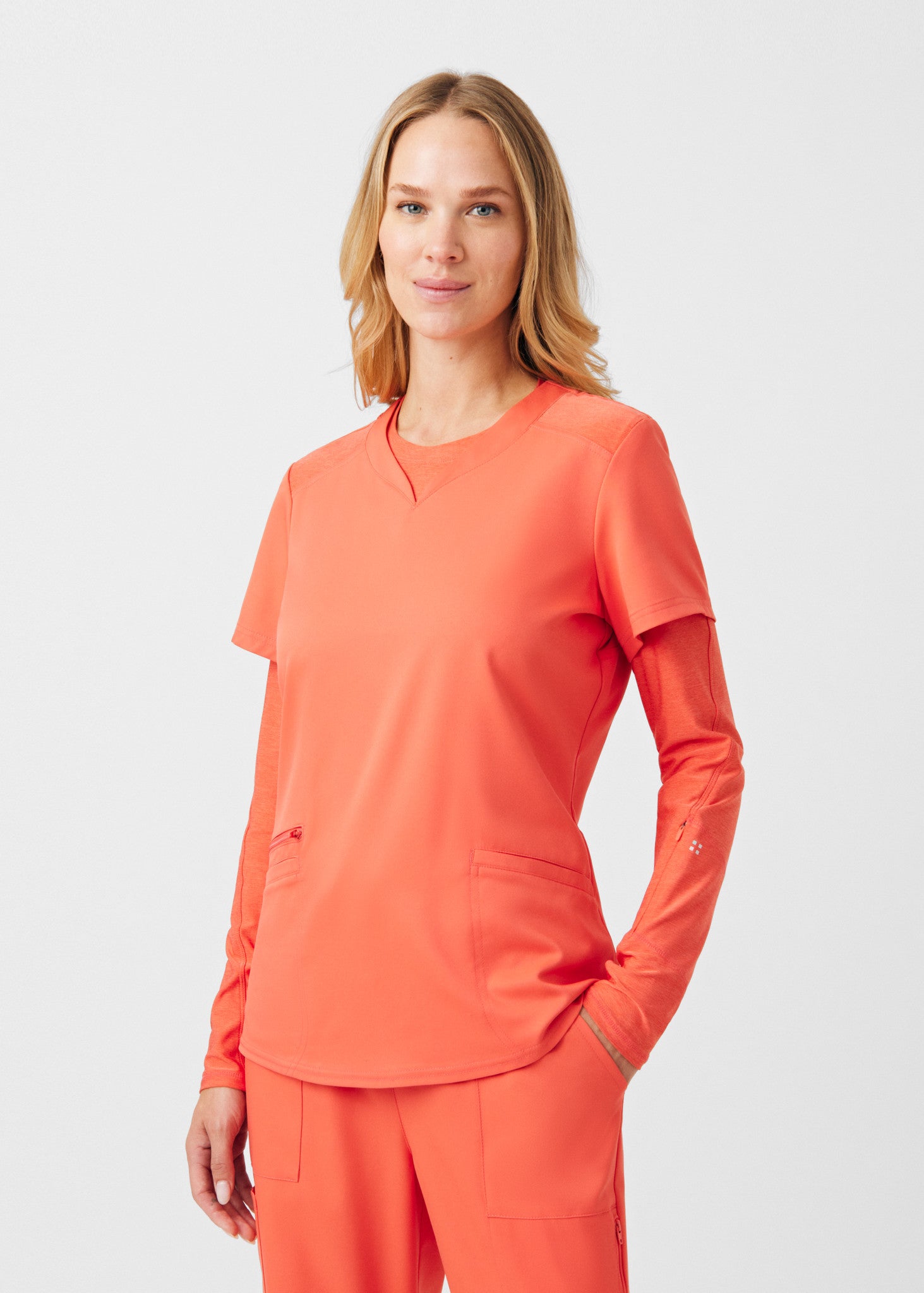 White Cross VIBE 3-Pocket V-Neck Scrub Top | Kindthread