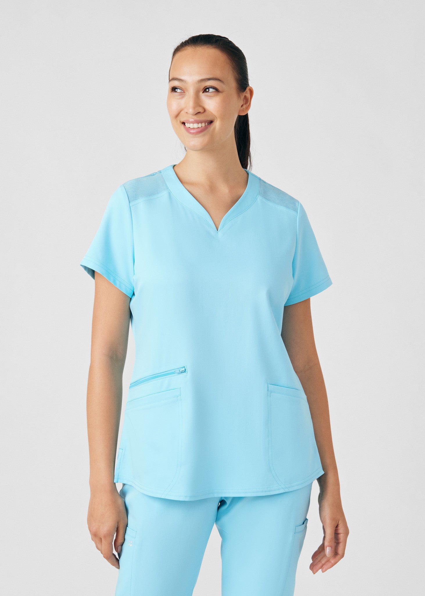 White Cross VIBE 3-Pocket V-Neck Scrub Top | Kindthread