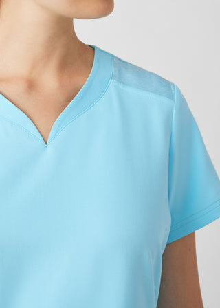 Island Blue VIBE 3-Pocket V-Neck Top Scrubs