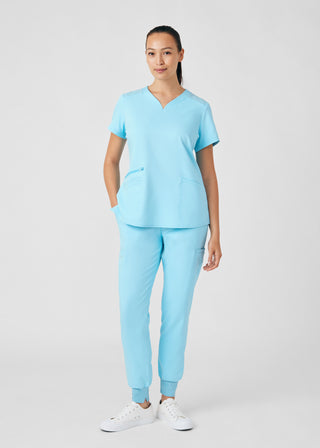 Island Blue VIBE 3-Pocket V-Neck Top Scrubs