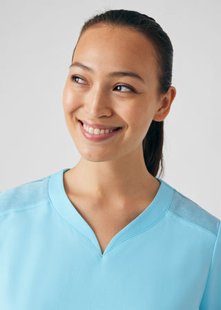 Island Blue VIBE 3-Pocket V-Neck Top Scrubs