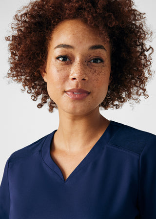 Navy VIBE 3-Pocket V-Neck Top Scrubs