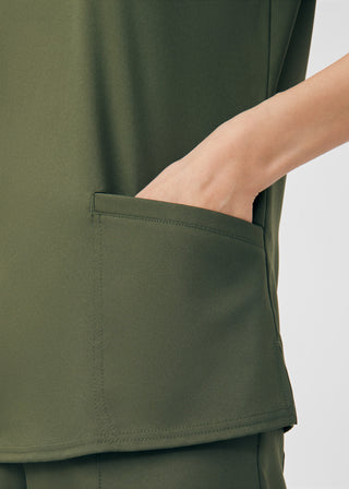 Olive VIBE 3-Pocket V-Neck Top Scrubs