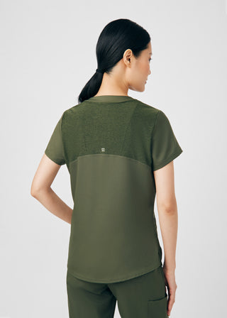 Olive VIBE 3-Pocket V-Neck Top Scrubs