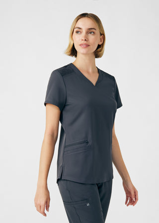 Pewter VIBE 3-Pocket V-Neck Top Scrubs