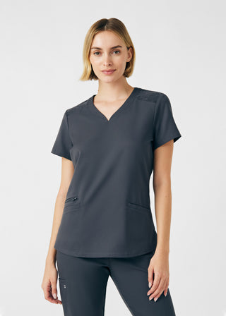 Pewter VIBE 3-Pocket V-Neck Top Scrubs