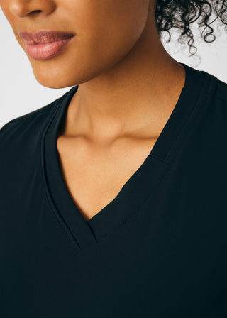 Black CRFT 3-Pocket V-Neck Top Scrubs