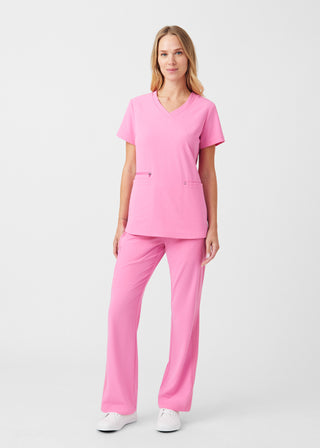 Dancing Blossom CRFT 3-Pocket V-Neck Top Scrubs