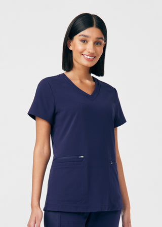 Navy CRFT 3-Pocket V-Neck Top Scrubs