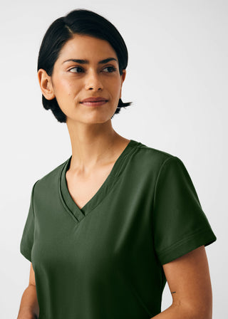 Olive CRFT 3-Pocket V-Neck Top Scrubs