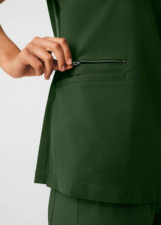 Olive CRFT 3-Pocket V-Neck Top Scrubs
