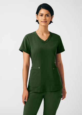 Olive CRFT 3-Pocket V-Neck Top Scrubs