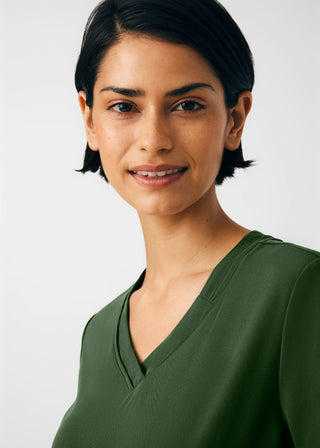 Olive CRFT 3-Pocket V-Neck Top Scrubs